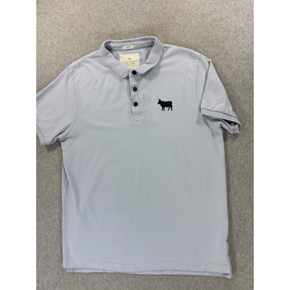Kingsley‎ Heath Classic Embroidered Regular Fit Polo Shirt (Men's XL) Blue